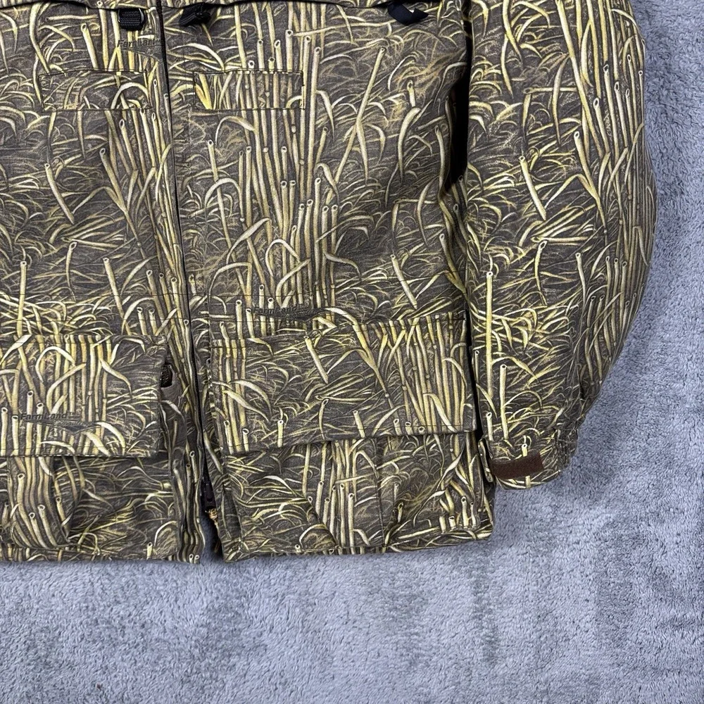 Farmland Camouflage Jacket Mens M Hooded Parka Full Zip Shooting Hunting Quilted